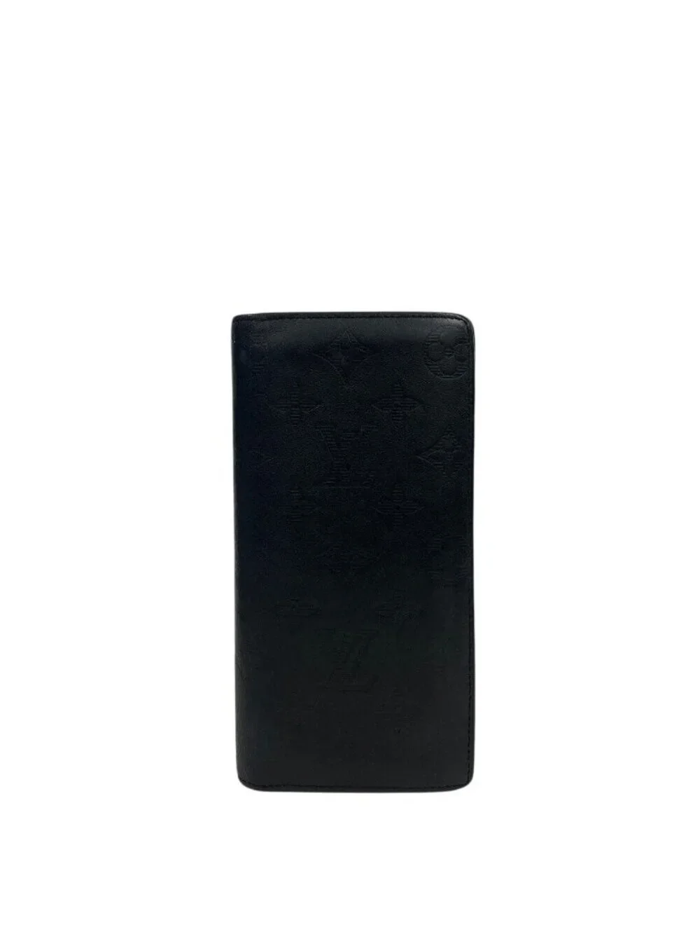 Louis Vuitton Portefeuille Brazza Monogram Shadow Leather Wallet Black